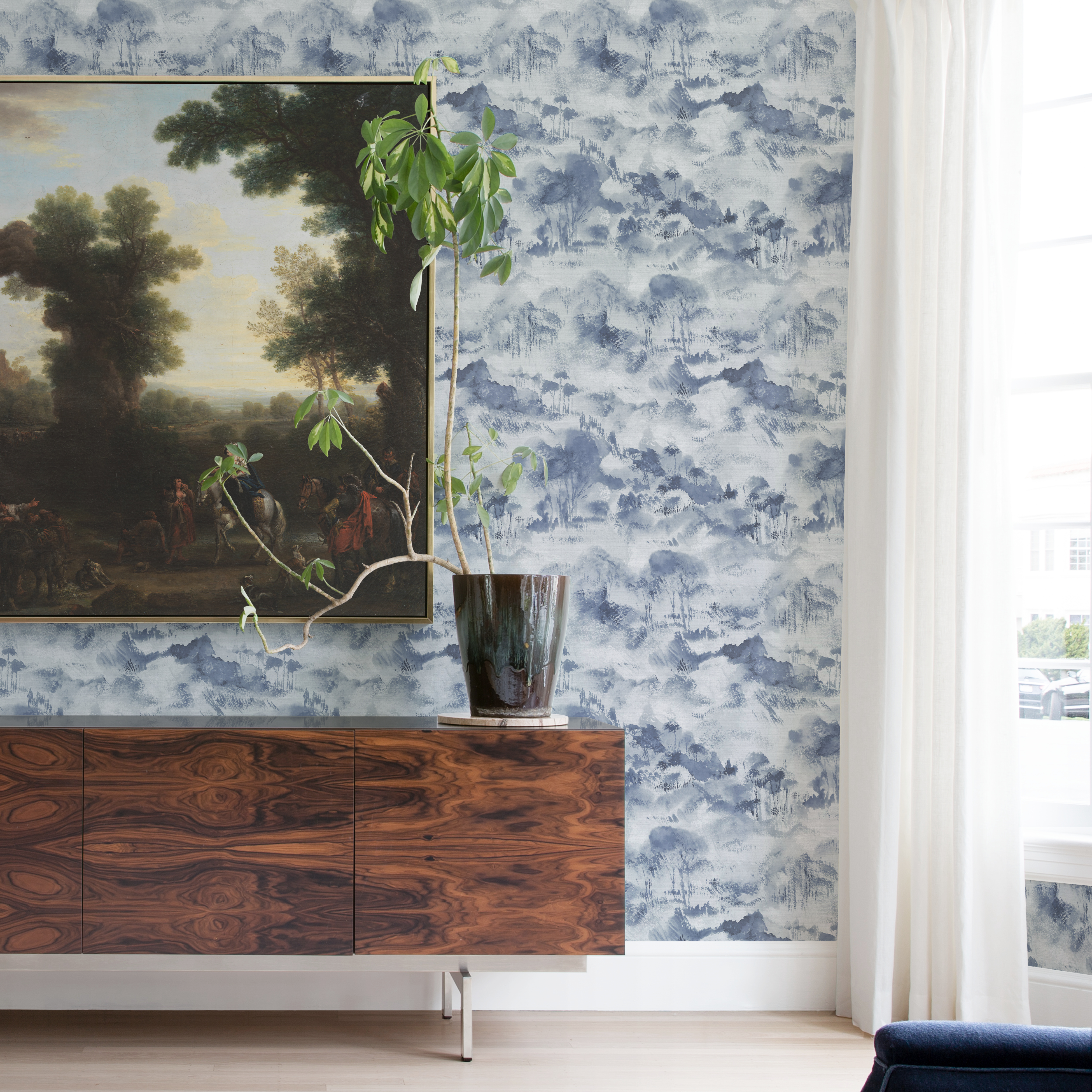 Scott Living Wallpaper Collection Nara Indigo